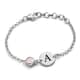 Personalized Sri Lankan Silver Moonstone Engraved Initial Birthstone Bracelet in Platinum Over Sterling Silver (6.50-8.50In) 0.80 ctw image number 0