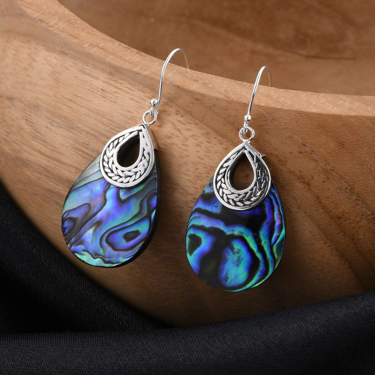 Abalone Shell Earrings in Sterling Silver image number 1