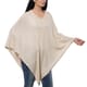 Passage Cream 100% Cashmere Woolen Poncho for Women | Cashmere Poncho | Women Capes | Poncho Scarf image number 2
