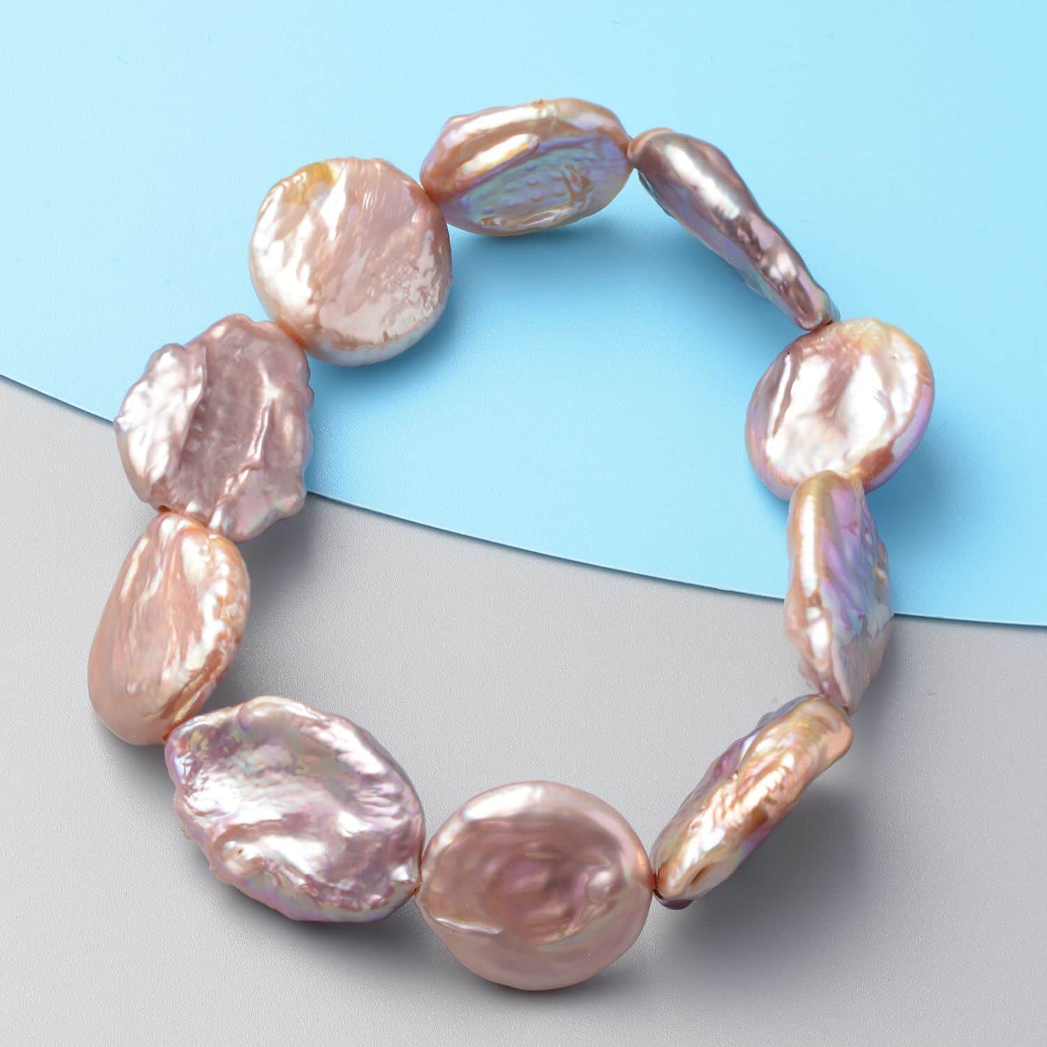 Buy Coin Freshwater Purple Pearl Stretch Bracelet at ShopLC