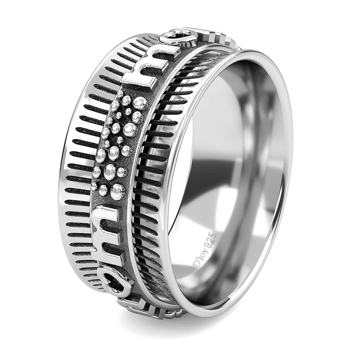 Sterling Silver Spinner Ring|Fidget Rings for Anxiety|Stress Relieving Anxiety Ring Band 5.60 grams (Size 10) image number 4