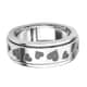 Sterling Silver Heart Spinner Ring, Anxiety Ring for Women, Fidget Rings for Anxiety for Women, Stress Relieving Anxiety Ring (Size 8.0) (4.50 g) image number 6