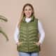 Passage Olive Green Women's Zip Front Puffer Vest with Pockets - L image number 0