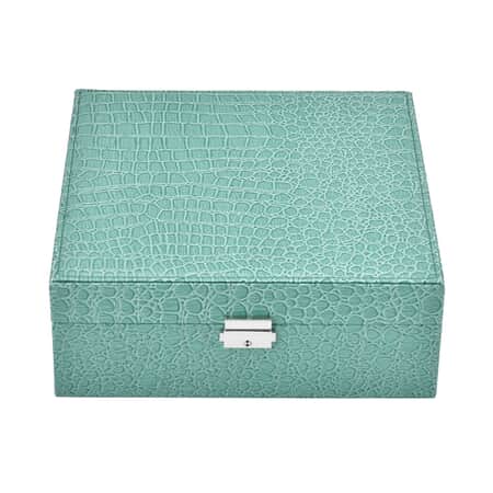 Buy Pink Crocodile Skin Pattern 2 Layer Jewelry Box with Mirror & Lock ,  Jewelry Storage Box for Women , Jewelry Case , Jewelry Organizer at ShopLC.