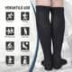 Set of 2 Pairs Black Zipper Compression Socks with Open Toe (S/M)-15-20mmHg image number 2