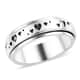 Sterling Silver Heart Spinner Ring, Anxiety Ring for Women, Fidget Rings for Anxiety for Women, Stress Relieving Anxiety Ring (Size 6.0) (4.25 g) image number 0
