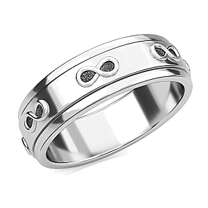 Sterling Silver Infinity Spinner Band Ring (Size 9.0) (4 g)