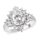 LUSTRO STELLA Finest CZ Halo Ring in Sterling Silver (Size 10.0) 8.65 ctw image number 0