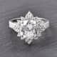 LUSTRO STELLA Finest CZ Halo Ring in Sterling Silver (Size 10.0) 8.65 ctw image number 1