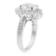 LUSTRO STELLA Finest CZ Halo Ring in Sterling Silver (Size 10.0) 8.65 ctw image number 3