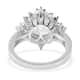 LUSTRO STELLA Finest CZ Halo Ring in Sterling Silver (Size 10.0) 8.65 ctw image number 4