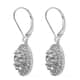 LUSTRO STELLA Made with Finest CZ Dangle Earrings in Platinum Over Sterling Silver 5.85 ctw image number 3