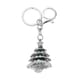 Value Buy Set of 3 Multi Color Austrian Crystal, Enameled Jingle Bell, Christmas Tree & Santa Claus Keychain in Dualtone image number 3