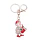 Value Buy Set of 3 Multi Color Austrian Crystal, Enameled Jingle Bell, Christmas Tree & Santa Claus Keychain in Dualtone image number 4