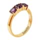 Personalized Orissa Rhodolite Garnet Trilogy Ring in 14K Yellow Gold Over Sterling Silver (Size 10.0) 1.90 ctw image number 2