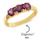 Personalized Orissa Rhodolite Garnet Trilogy Ring in 14K Yellow Gold Over Sterling Silver (Size 10.0) 1.90 ctw image number 3