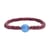 Blue Chalcedony Enhanced and Mozambique Garnet 3 Row Beaded Stretchable Bracelet 66.50 ctw