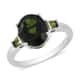 Chrome Diopside Ring in Rhodium Over Sterling Silver (Size 7.0) 3.80 ctw image number 0