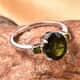 Chrome Diopside Ring in Rhodium Over Sterling Silver (Size 7.0) 3.80 ctw image number 1