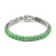 Green Jade (D) Bracelet in Platinum Over Sterling Silver (7.50 In) 30.60 ctw image number 0