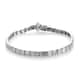 Diamond Bracelet in Platinum Over Sterling Silver (8.00 In) 14.85 Grams 3.80 ctw image number 0