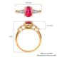 Iliana 18K Yellow Gold AAA Ouro Fino Rubellite and G-H SI Diamond Ring (Size 7.0) 3.80 Grams 2.20 ctw image number 5