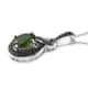 Natural Chrome Diopside and Natural Thai Black Spinel Pendant Necklace 20 Inches in Platinum Over Sterling Silver 1.90 ctw 1.90 ctw image number 2