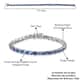 Light Sapphire Color Crystal Tennis Bracelet in Platinum Over Sterling Silver (7.25 In) 10.20 Grams image number 4