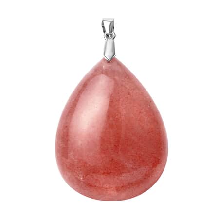 Very rare natural pear shape pinkest red Rubellite pendant set in