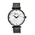 GENOA Diamond Accent Miyota Japanese Movement Water Resistant MOP Dial Watch with ION Plated Black Stainless Steel Mesh Strap and Steel Back
