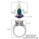 Aurora Borealis Crystal Solitaire Ring in Platinum Over Sterling Silver (Size 6.0) image number 5