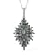 Narsipatnam Alexandrite Cluster Pendant Necklace 20 Inches in Rhodium & Platinum Over Sterling Silver 3.90 ctw image number 0