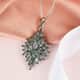 Narsipatnam Alexandrite Cluster Pendant Necklace 20 Inches in Rhodium & Platinum Over Sterling Silver 3.90 ctw image number 1