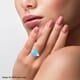 Iliana 18K Yellow Gold AAA Sleeping Beauty Turquoise and G-H SI Diamond Ring (Size 6.0) 5.10 Grams 4.30 ctw image number 1