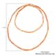 Golden Sunstone Beaded Necklace 36 Inches in Rhodium Over Sterling Silver Magnetic Lock 216.00 ctw image number 5
