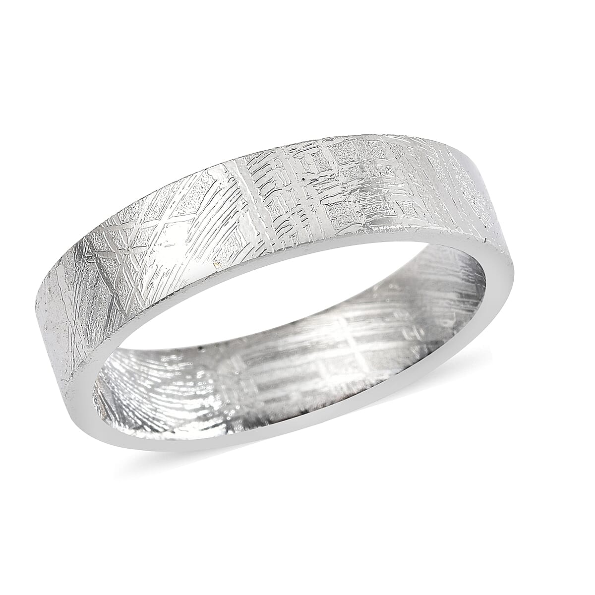 Buy Marvelous Meteorite Flat Band Ring Size 8 At Shoplc 