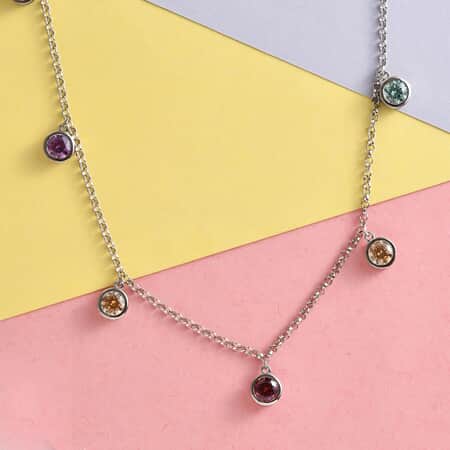 2023 Summer New Colorful Women Jewelry Multi Color CZ Station Link