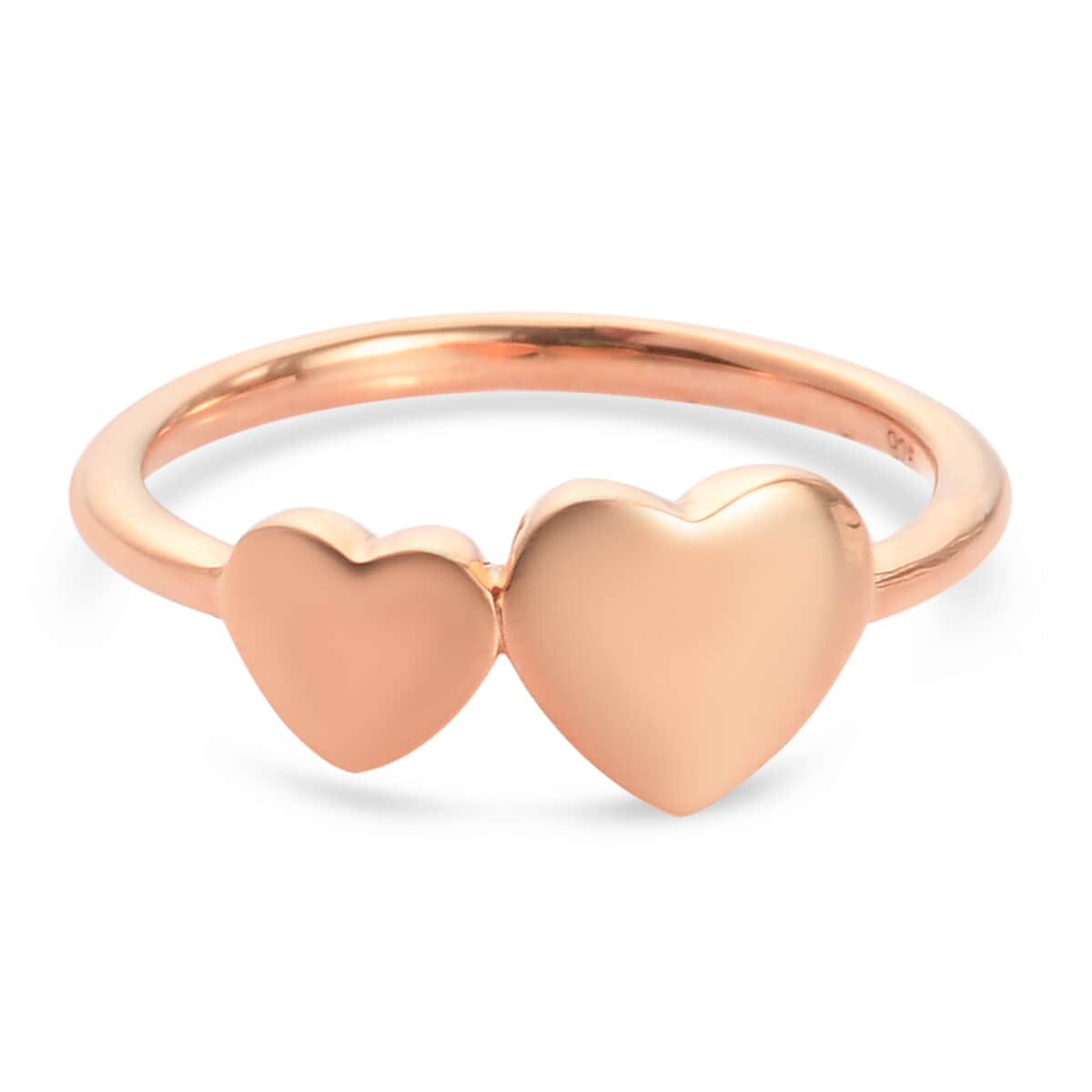 Chocolate Bar Initial Ring- Rose Gold Vermeil