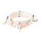 LucyQ Freshwater White Cultured Pearl and White Zircon Bracelet in Rhodium Over Sterling Silver (7.50 In) 0.50 ctw image number 0