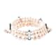 LucyQ Freshwater White Cultured Pearl and White Zircon Bracelet in Rhodium Over Sterling Silver (7.50 In) 0.50 ctw image number 3