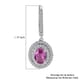 Appraised ILIANA 18K White Gold AAA Madagascar Pink Sapphire and G-H SI Diamond Earrings 5.20 Grams 2.40 ctw image number 3