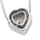 LUSTRO STELLA Made with Finest CZ and Lab Created Ruby Heart Pendant Necklace 20 Inches in Platinum Over Sterling Silver 3.20 ctw image number 5