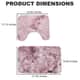 Homesmart Set of 2 Pink Rectangular and U Shape Anti-Skid Dots Gradient Plush Mat image number 3