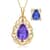 Color Change Fluorite and Orissa Rhodolite Garnet Pendant Necklace 18 Inches in Vermeil YG Over Sterling Silver 13.10 ctw