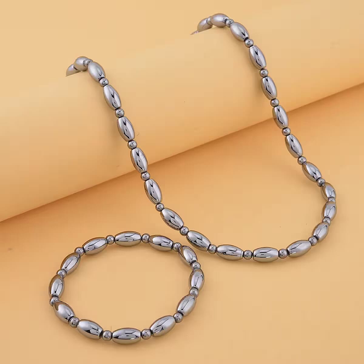 Buy Beads Jewelry Set Bracelet And Necklace Set Sterling Silver Set