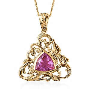 Patroke Quartz Pendant Necklace (20 Inches) in Vermeil YG Over Sterling Silver 4.60 ctw