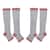 Set of 2 Pairs Gray Zipper Compression Socks with Open Toe (L/XL)-15-20mmHg