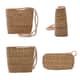 Eco Friendly Natural Reed, Mango Bead Handwoven Shoulder Bag with Cotton Lining and Handle image number 1