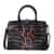 Black and Purple Snake Print Genuine Leather Convertible Tote Bag for Women | Purses | Satchel Purse | Shoulder Handbag | Designer Tote Handbag