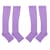Set of 2 Pairs Purple Zipper Compression Socks with Open Toe (S/M)-15-20mmHg